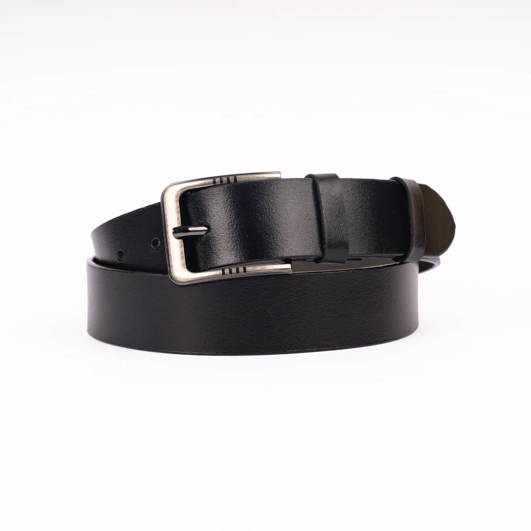 Reno Leather 1 Part Belt-Black-Belt001