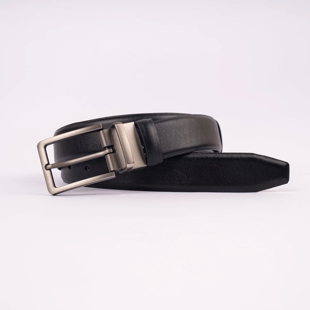 Reno Leather Moving Belt-Black & Chocolate-Belt012