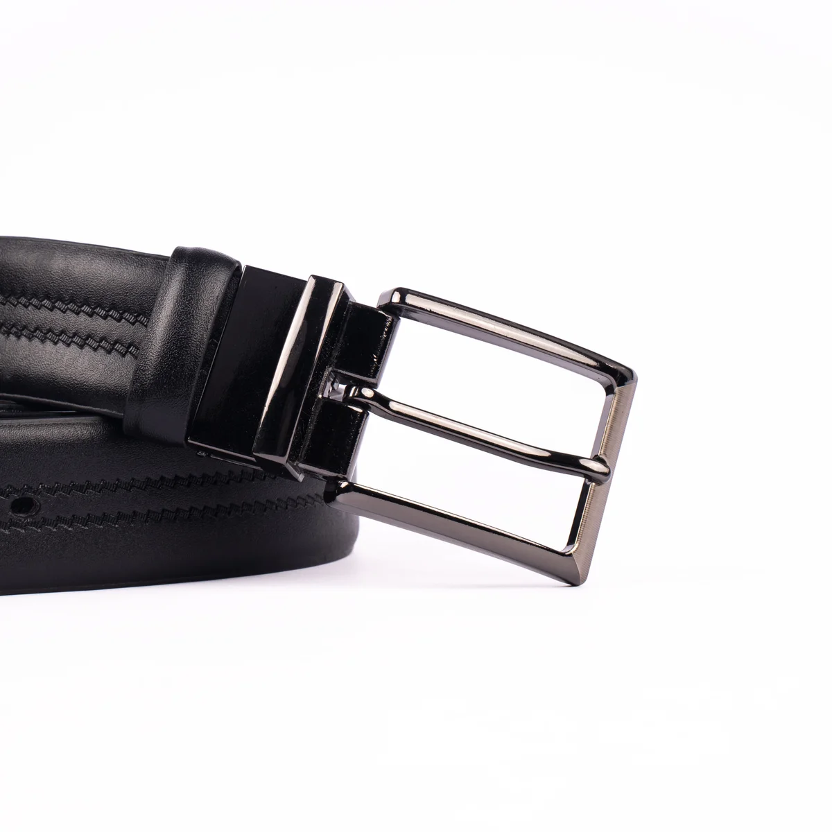 Reno Leather Moving Belt-Black & Chocolate-Belt015