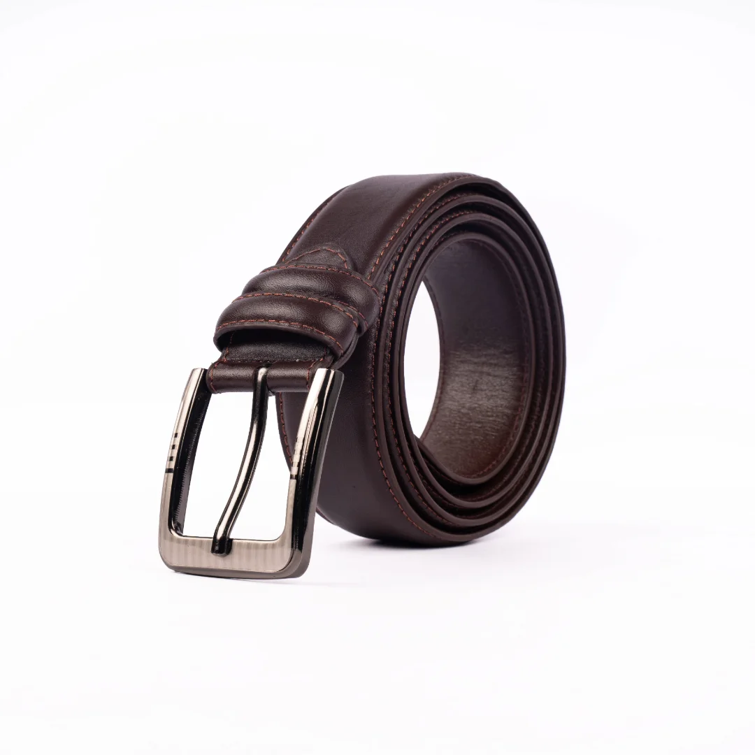 Reno Leather Formal Belt-Chocolate-Belt032