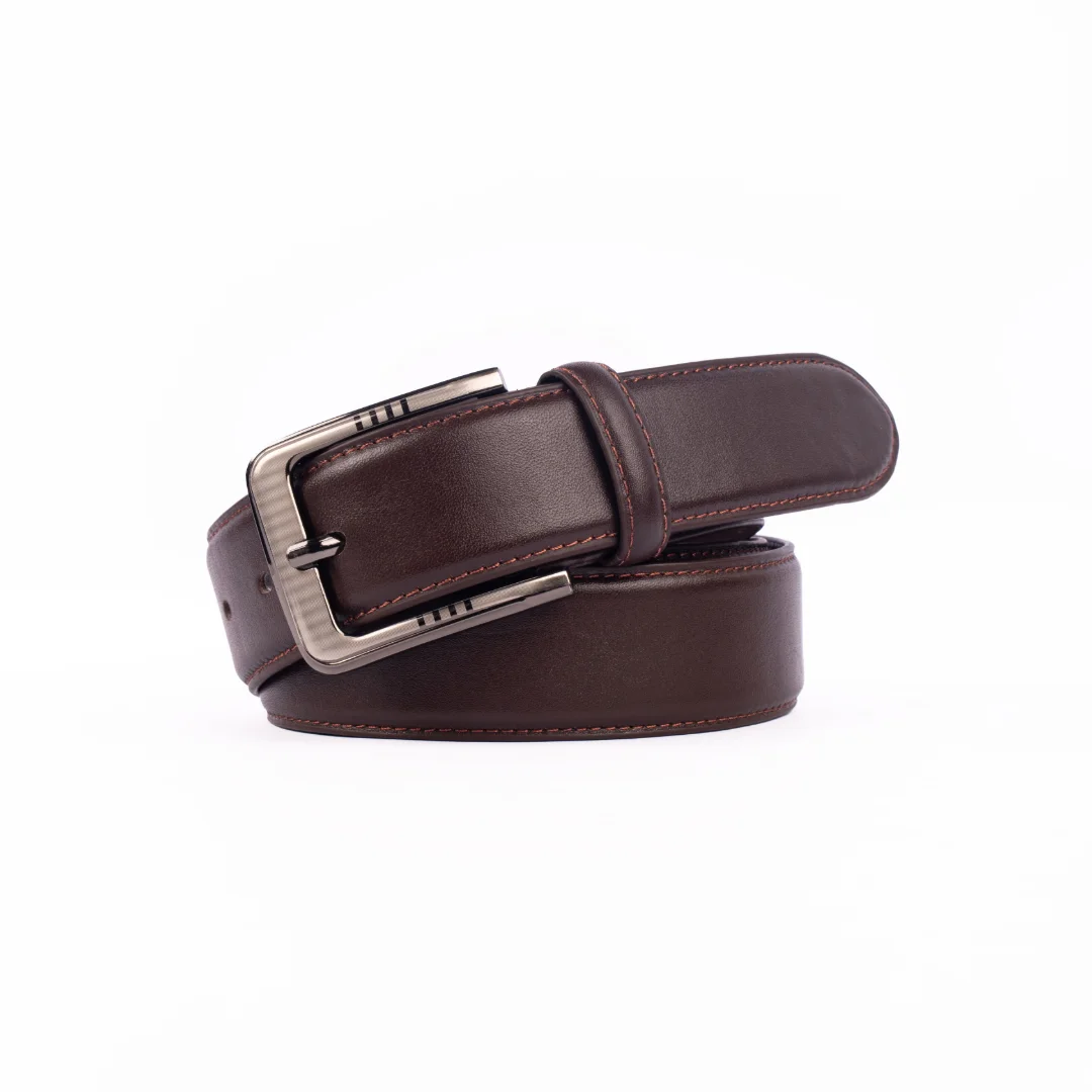Reno Leather Formal Belt-Chocolate-Belt032