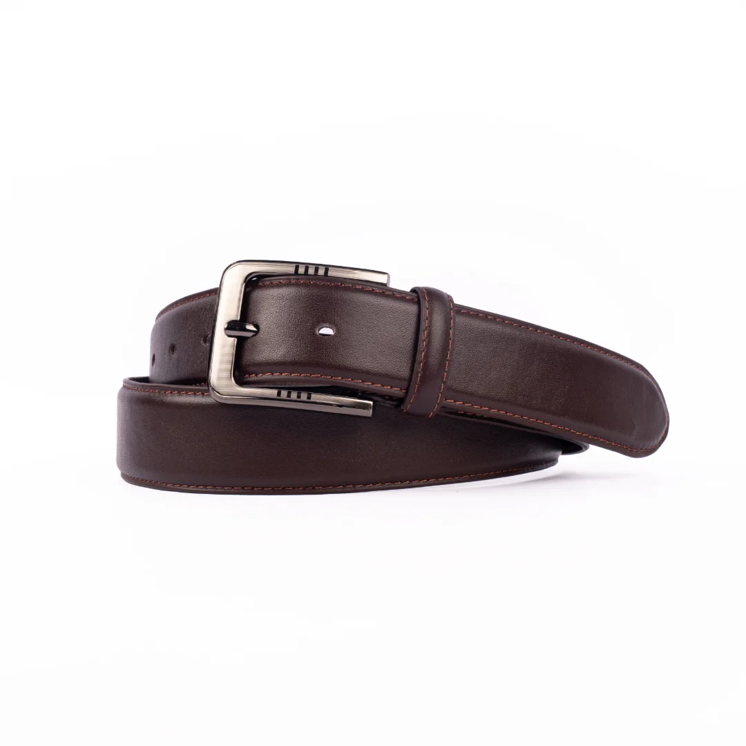 Reno Leather Formal Belt-Chocolate-Belt032