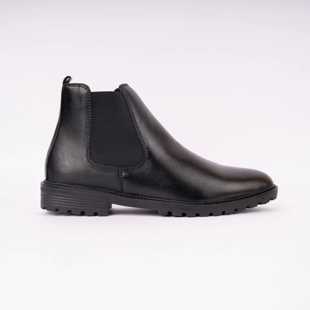 Reno Leather Boots-Black-RB5016