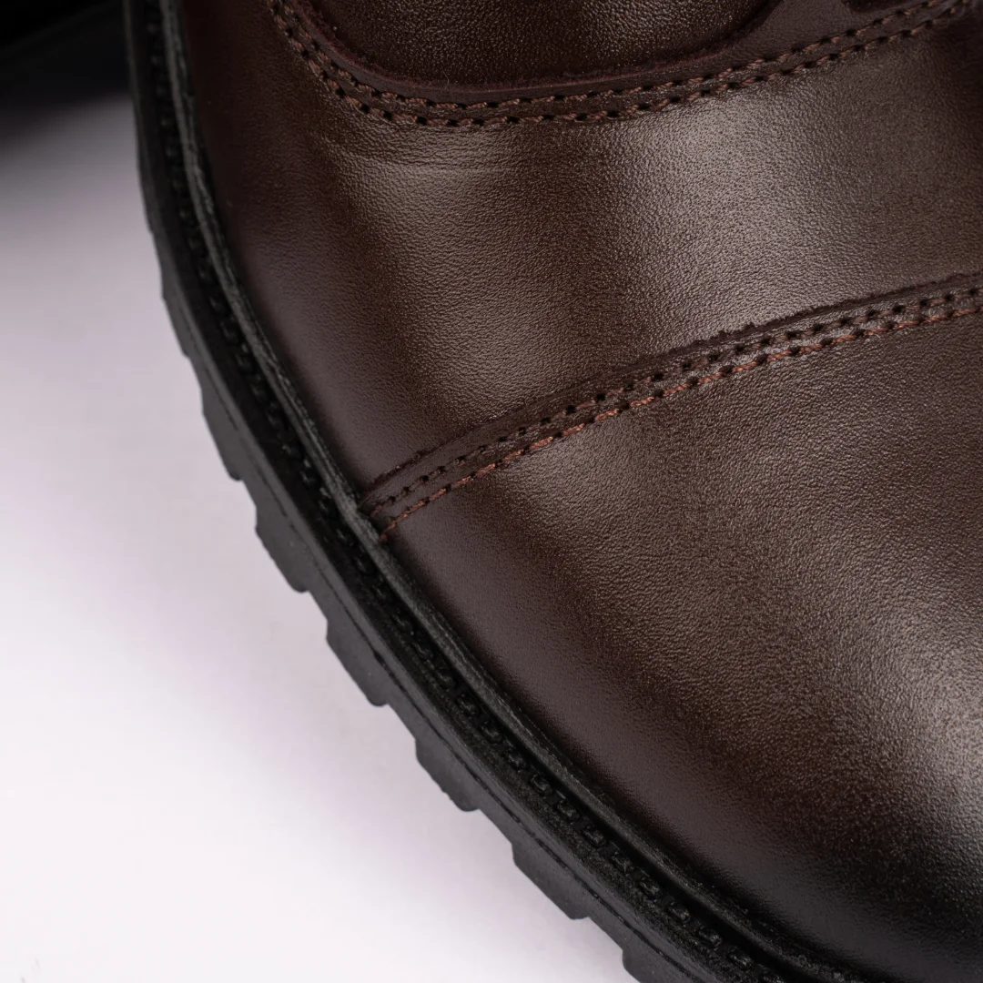 Reno Leather Formal Shoes-Chocolate-RF2039