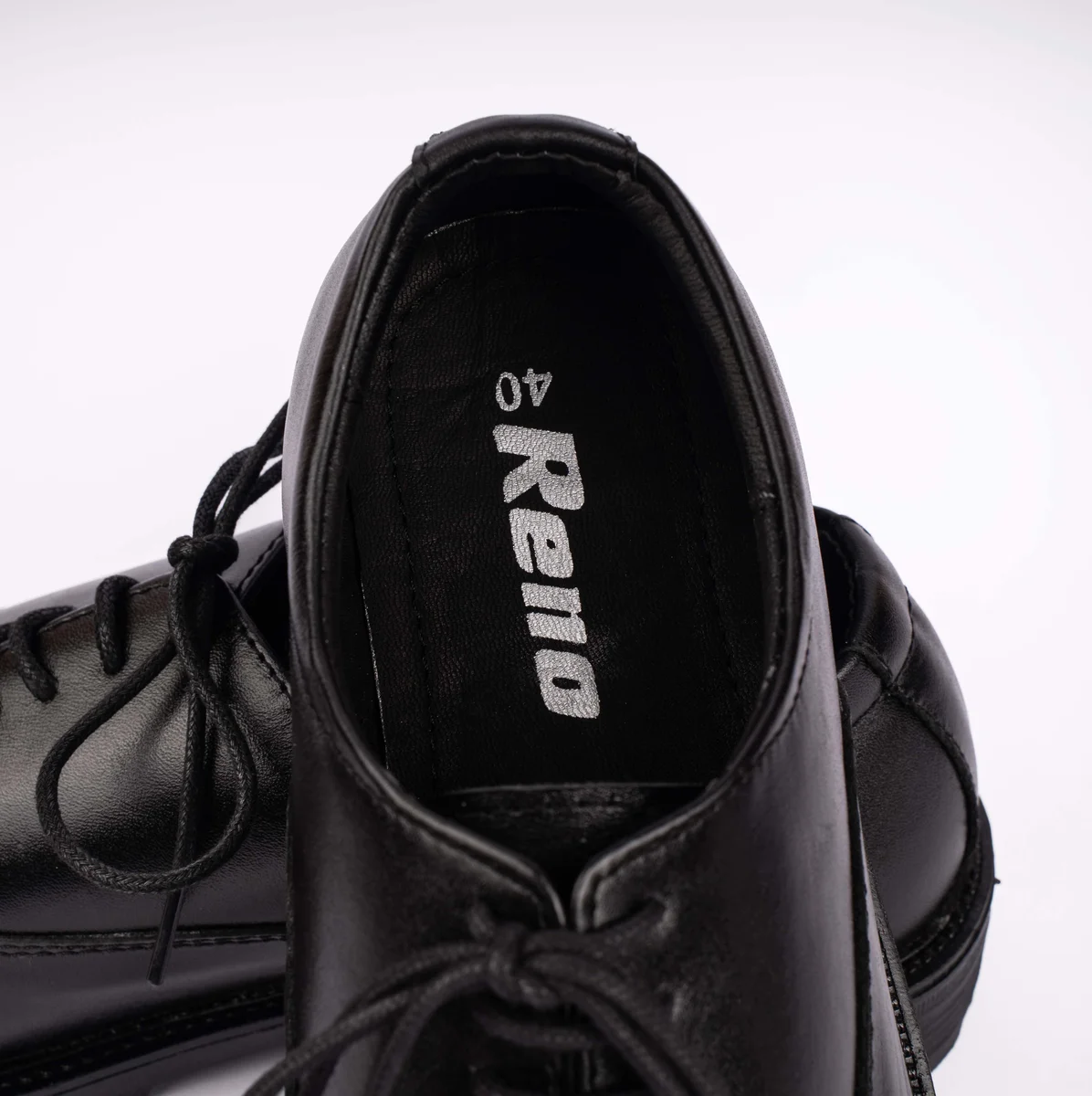 Reno Leather Formal Shoes-Black-RF2061
