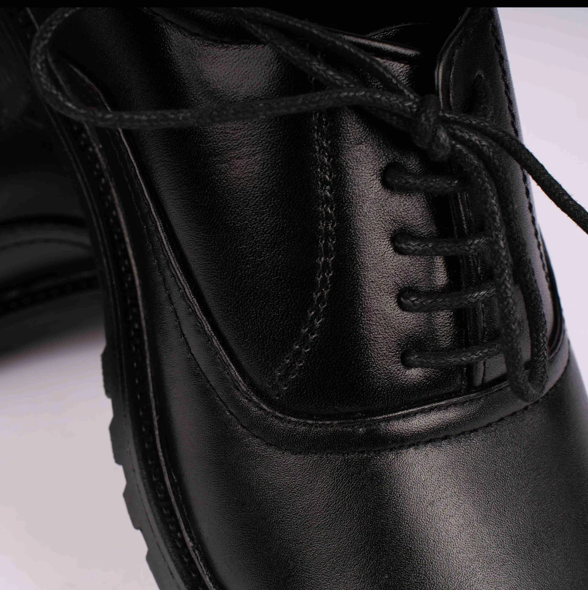 Reno Leather Formal Shoes-Black-RF2061