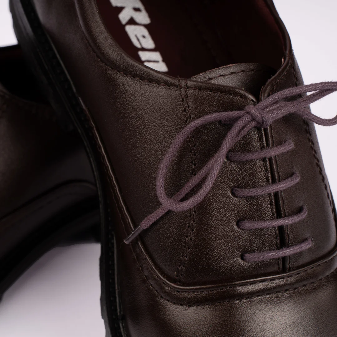 Reno Leather Formal Shoes-Chocolate-RF2071
