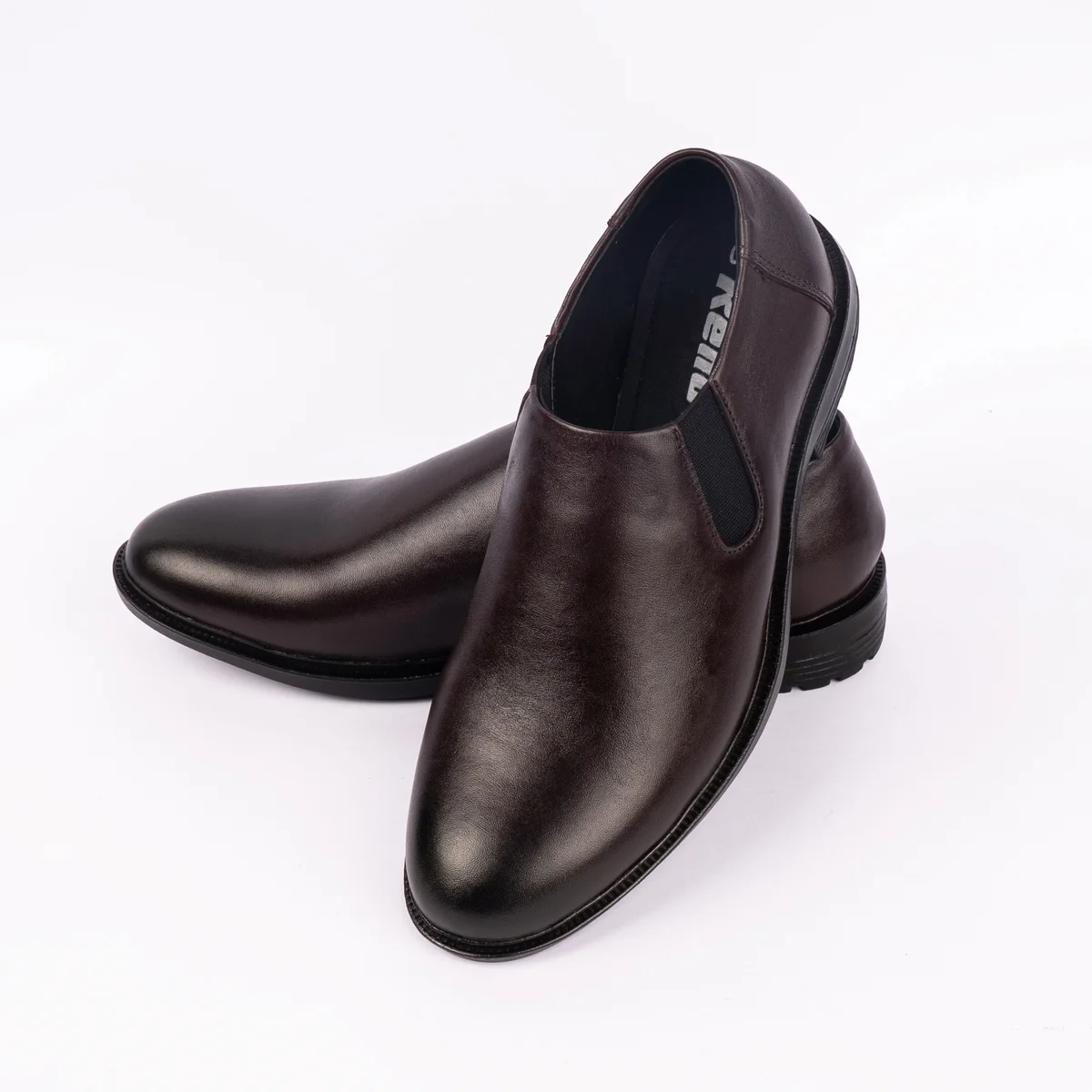 Reno Leather Formal Shoes-Chocolate-RF2092