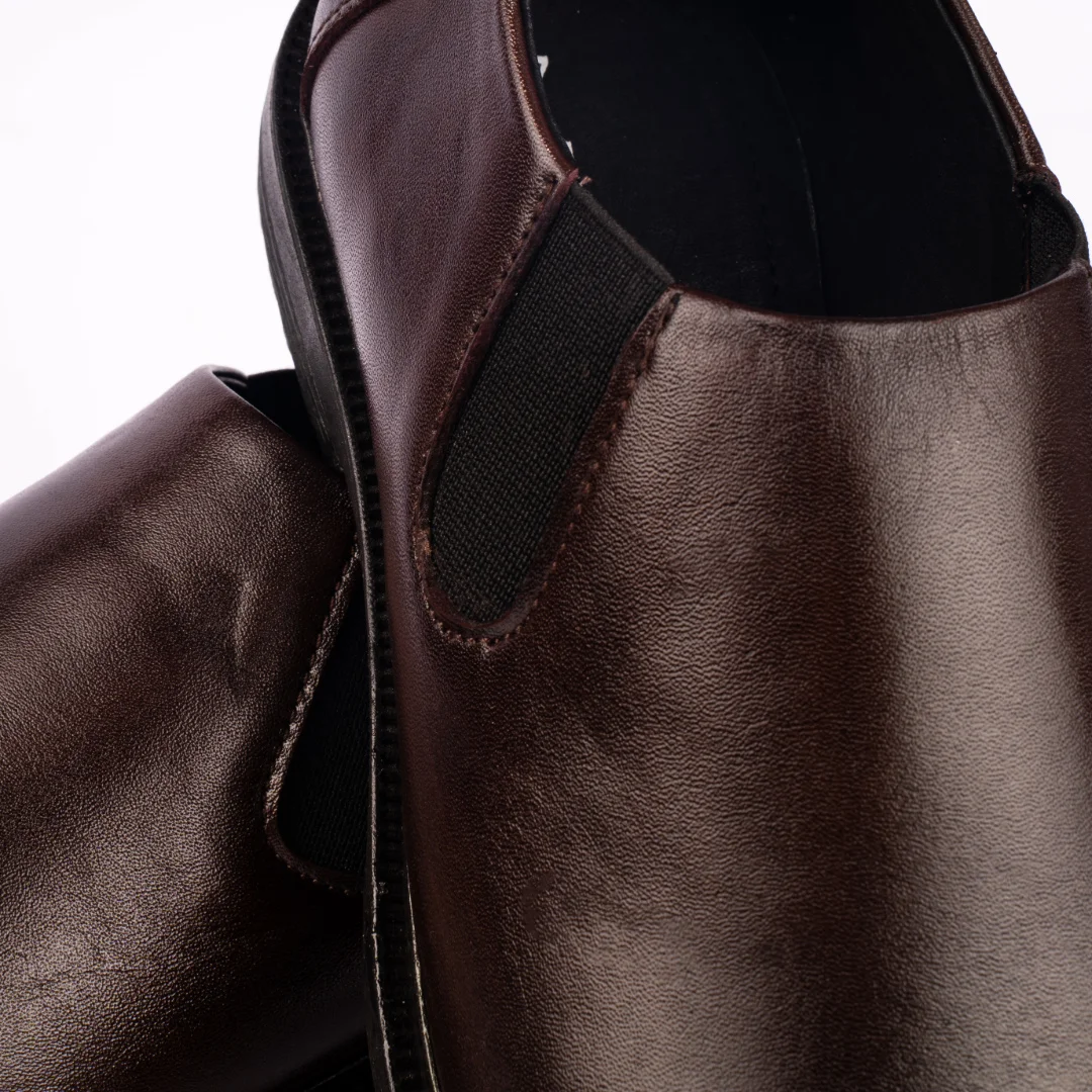 Reno Leather Formal Shoes-Chocolate-RF2092