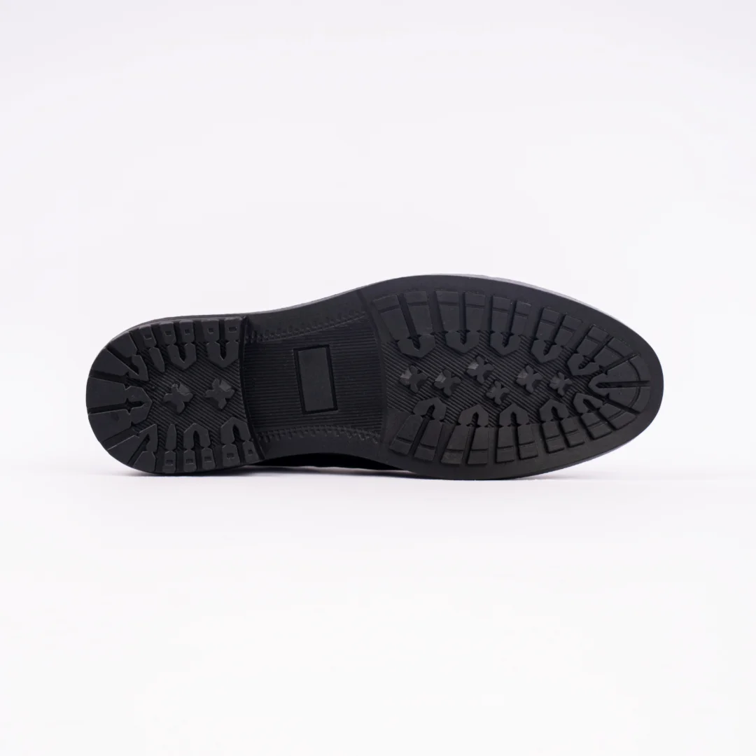 Reno Leather Formal Shoes-Black-RF2093
