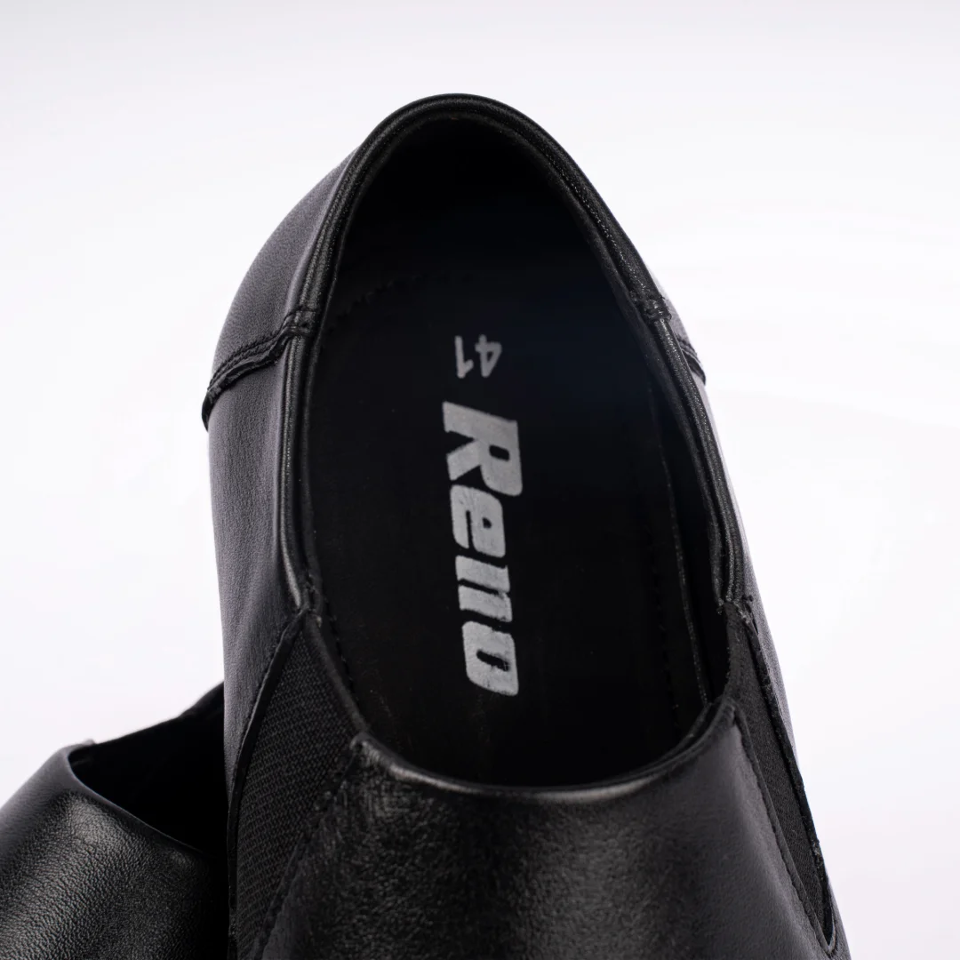 Reno Leather Formal Shoes-Black-RF2093