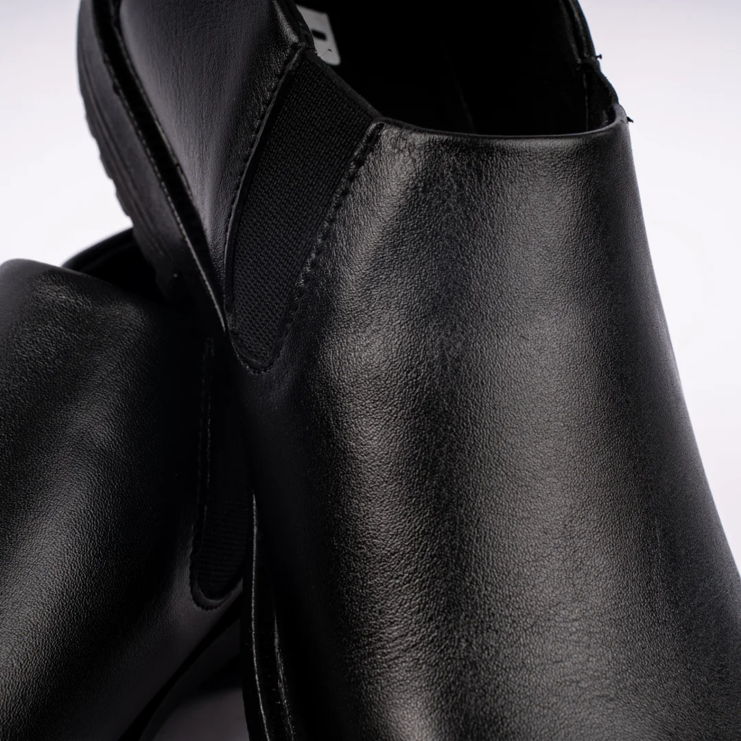 Reno Leather Formal Shoes-Black-RF2093