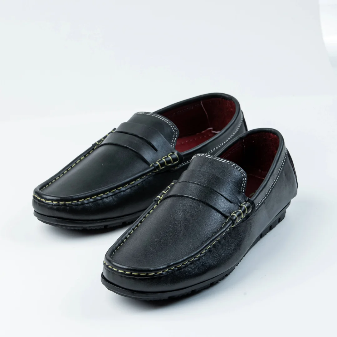 Reno Leather Loafer-Black-RL3025