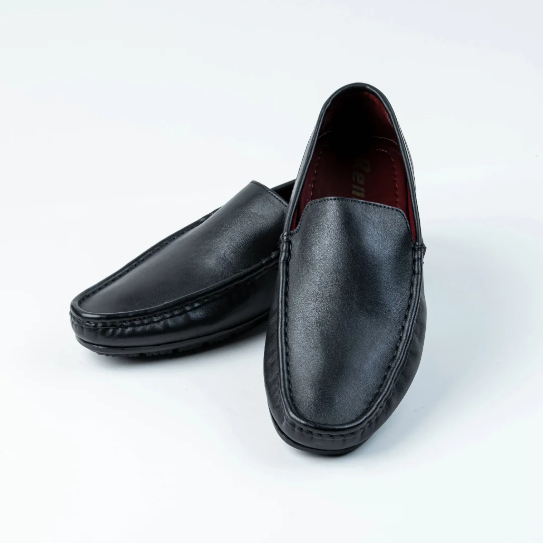 Reno Leather Loafer-Black-RL3054