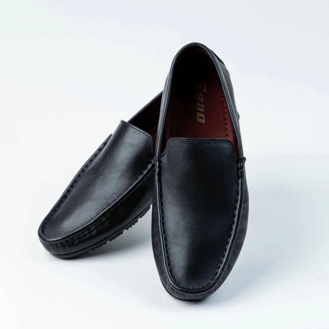 Reno Leather Loafer-Black-RL3054