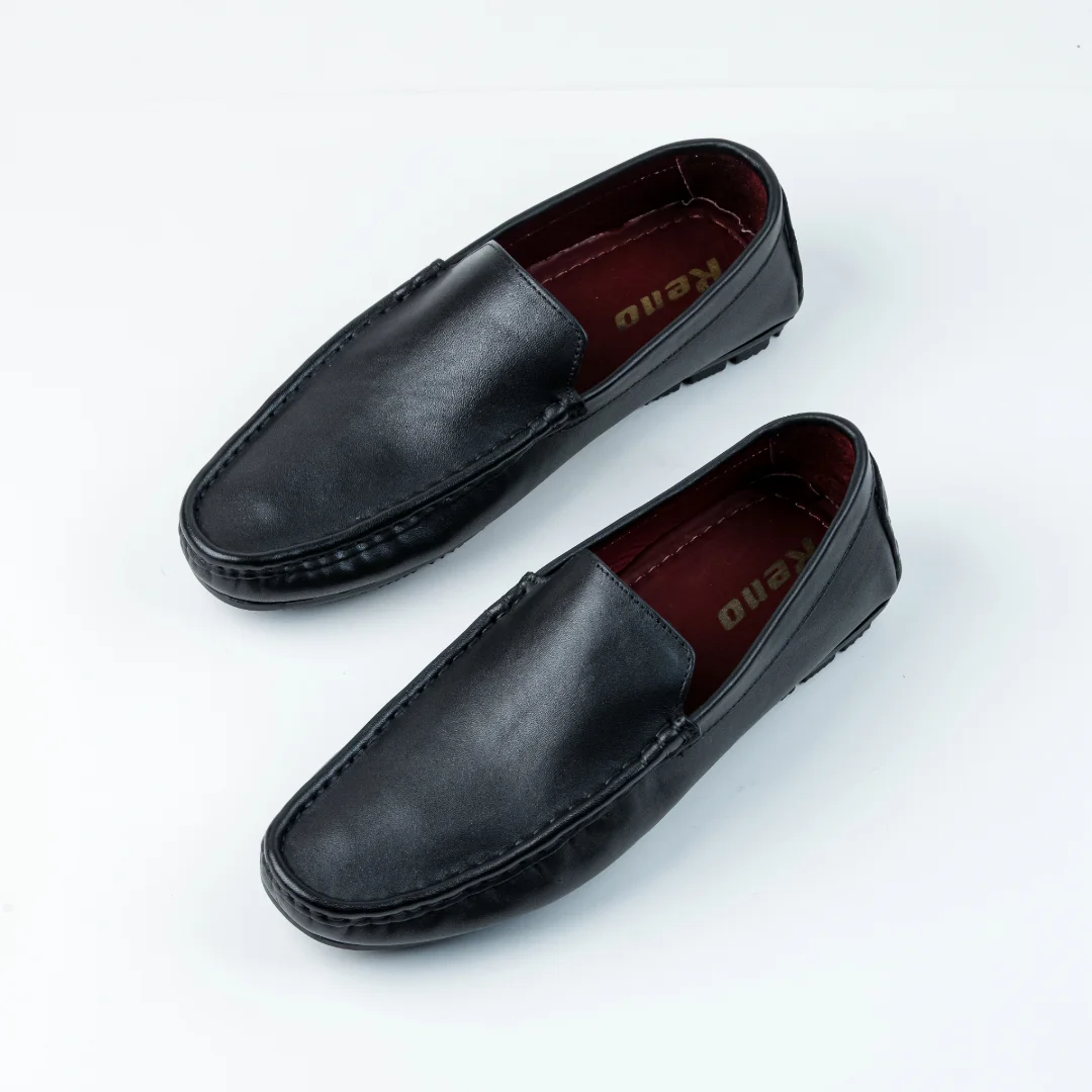 Reno Leather Loafer-Black-RL3054