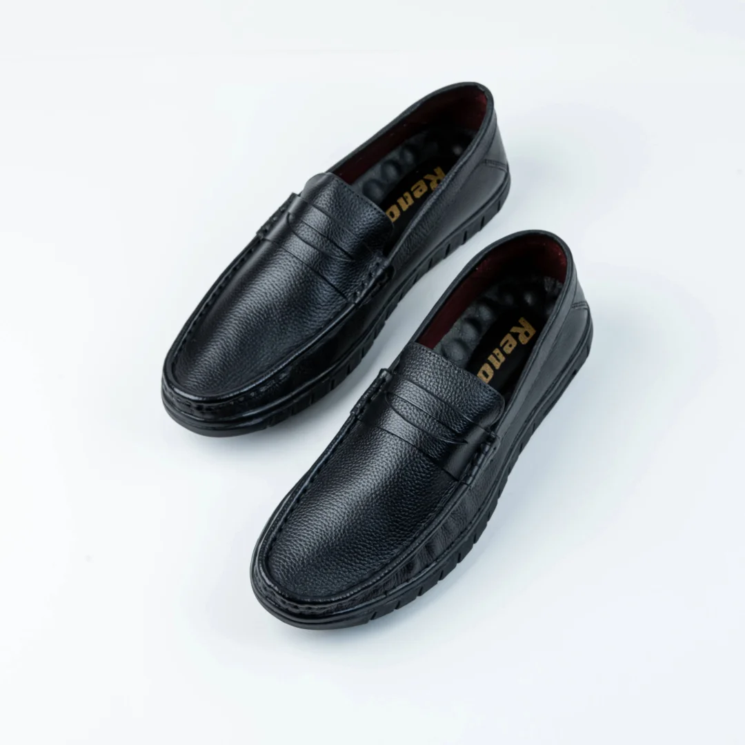 Reno Leather Casual-Loafer-Black-RL3128