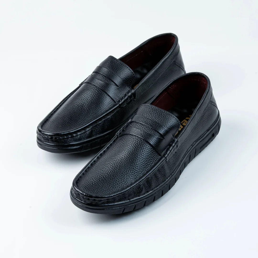 Reno Leather Casual-Loafer-Black-RL3128