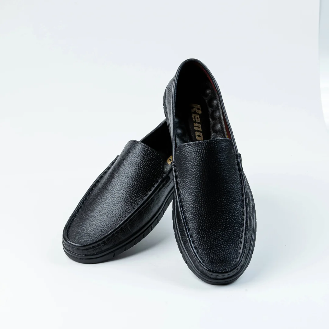 Reno Leather Casual-Loafer-Black-RL3136
