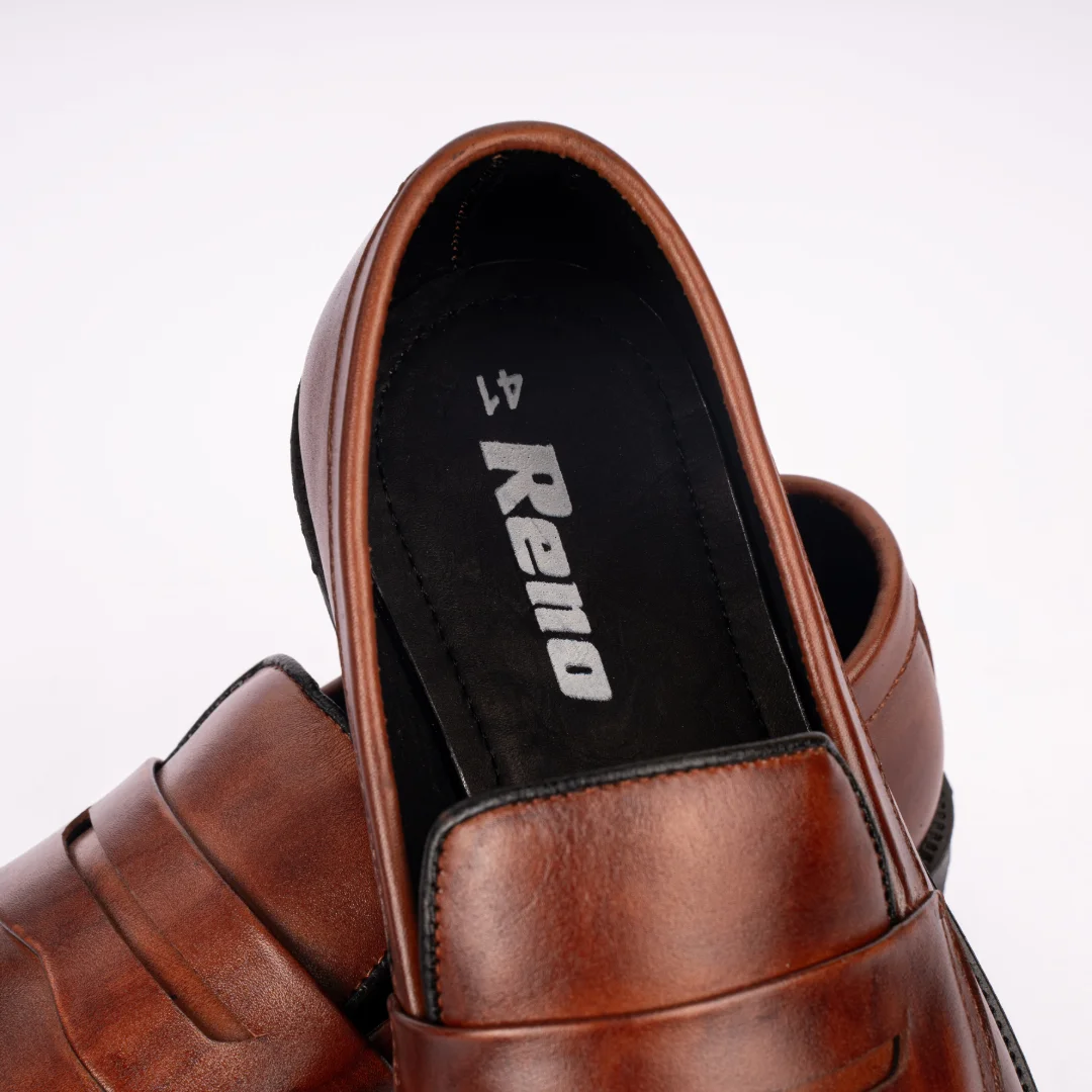 Reno Leather Chanky Shoes-Brown-RT1133