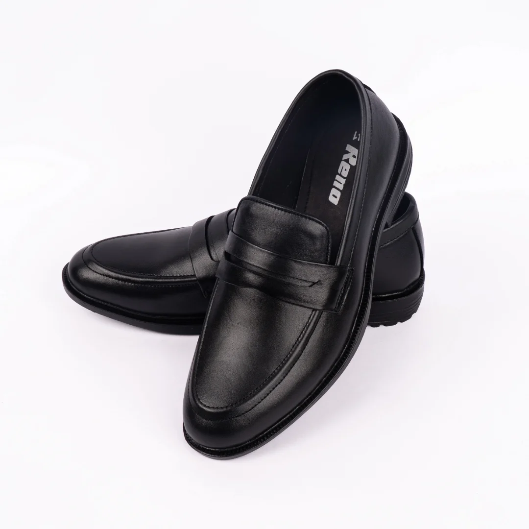 Reno Leather Chanky Shoes-Black-RT1134