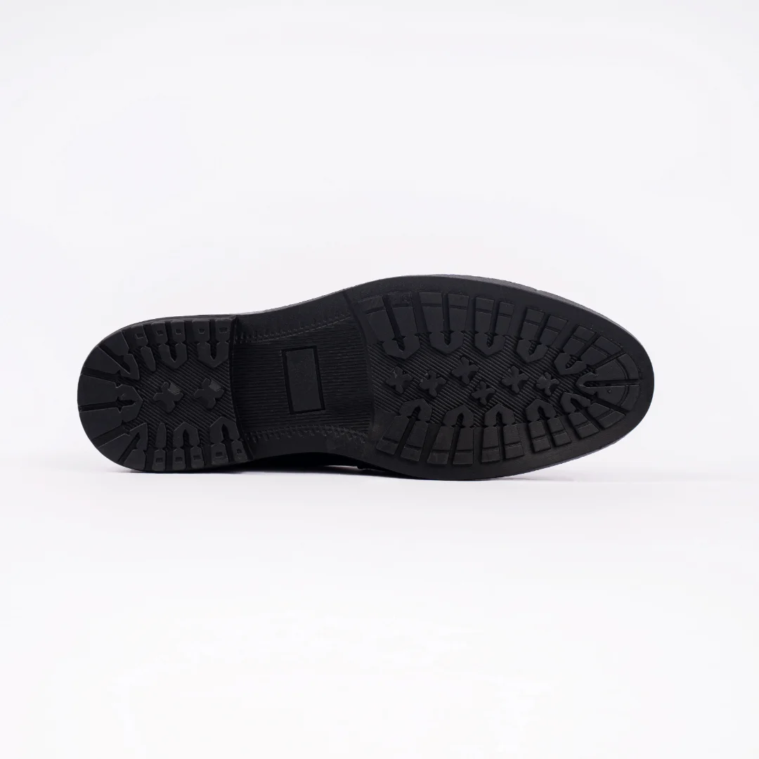 Reno Leather Chanky Shoes-Black-RT1134