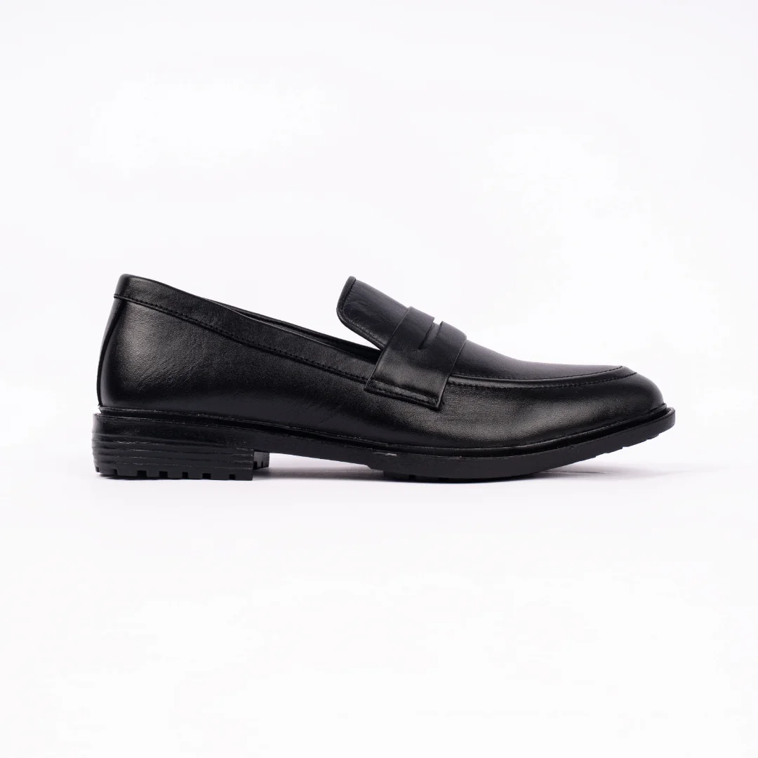 Reno Leather Chanky Shoes-Black-RT1134