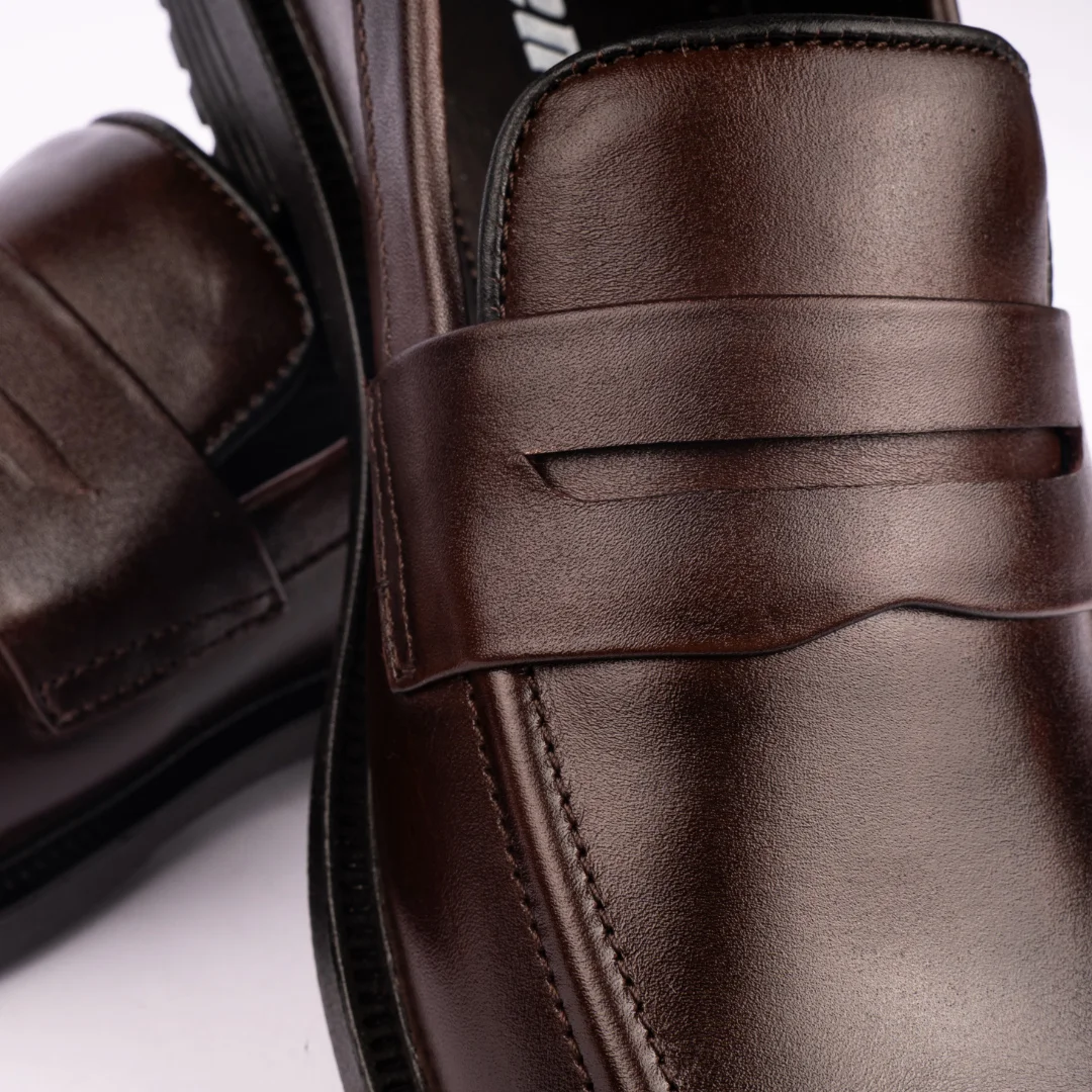 Reno Leather Chanky Shoes-Chocolate-RT1135