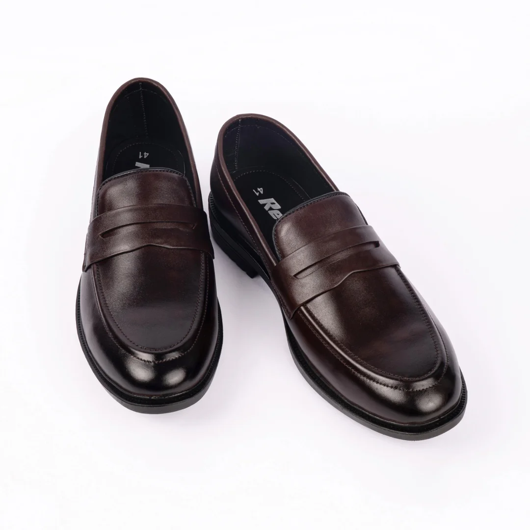 Reno Leather Chanky Shoes-Chocolate-RT1135